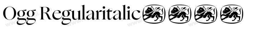 Ogg Regularitalic字体转换